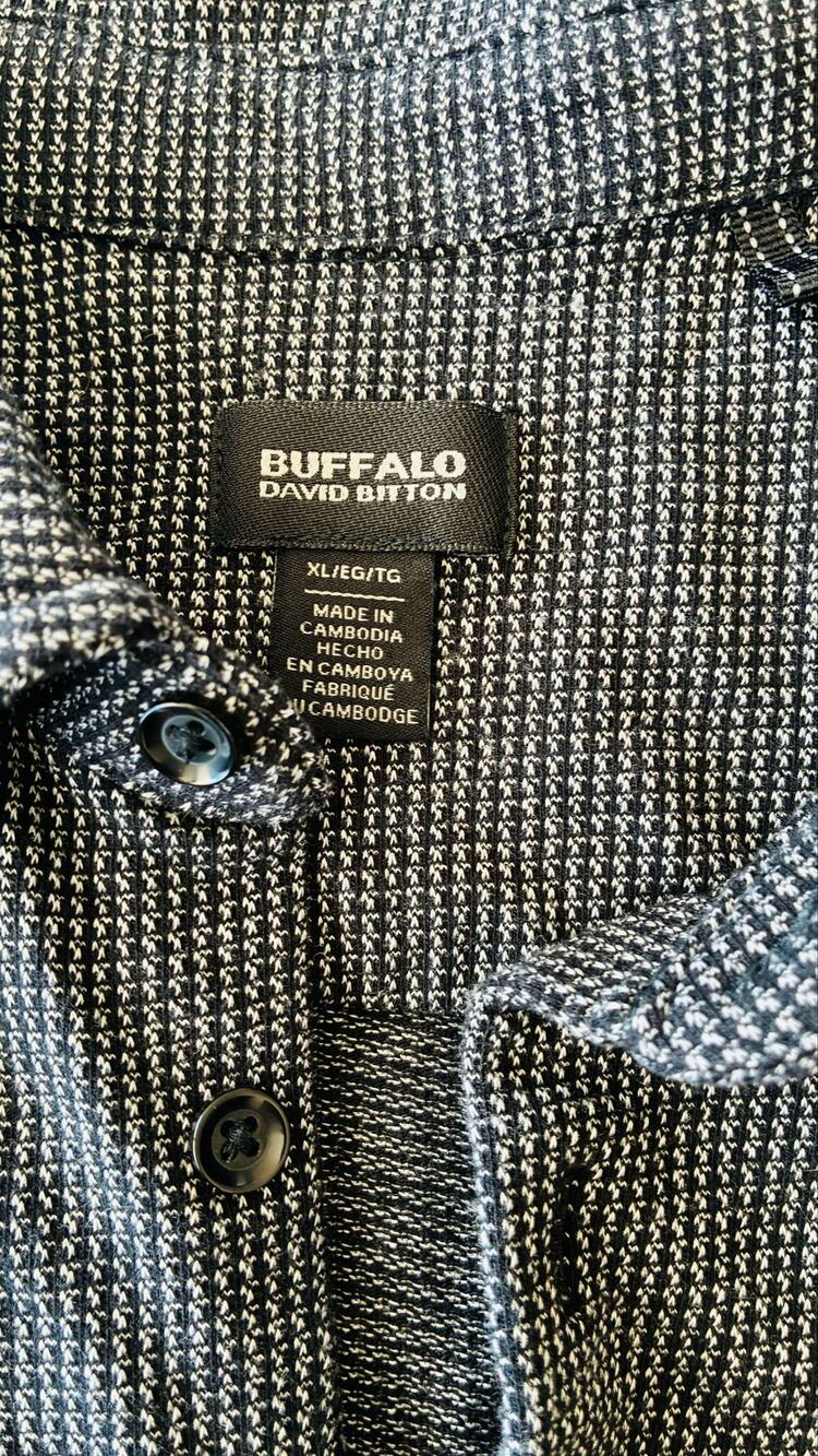 Buffalo David Bitton Men’s XL Short Sleeve Button Down Shirt Black 1859449